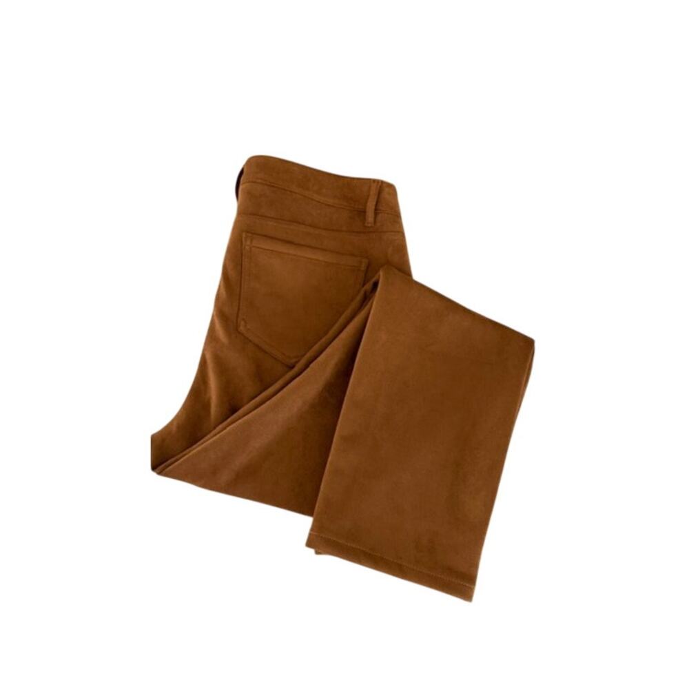 J Jill Pants Faux Suede Brown SZ12 Straight Leg Equestrian Fall Trouser Classic - Picture 5 of 10